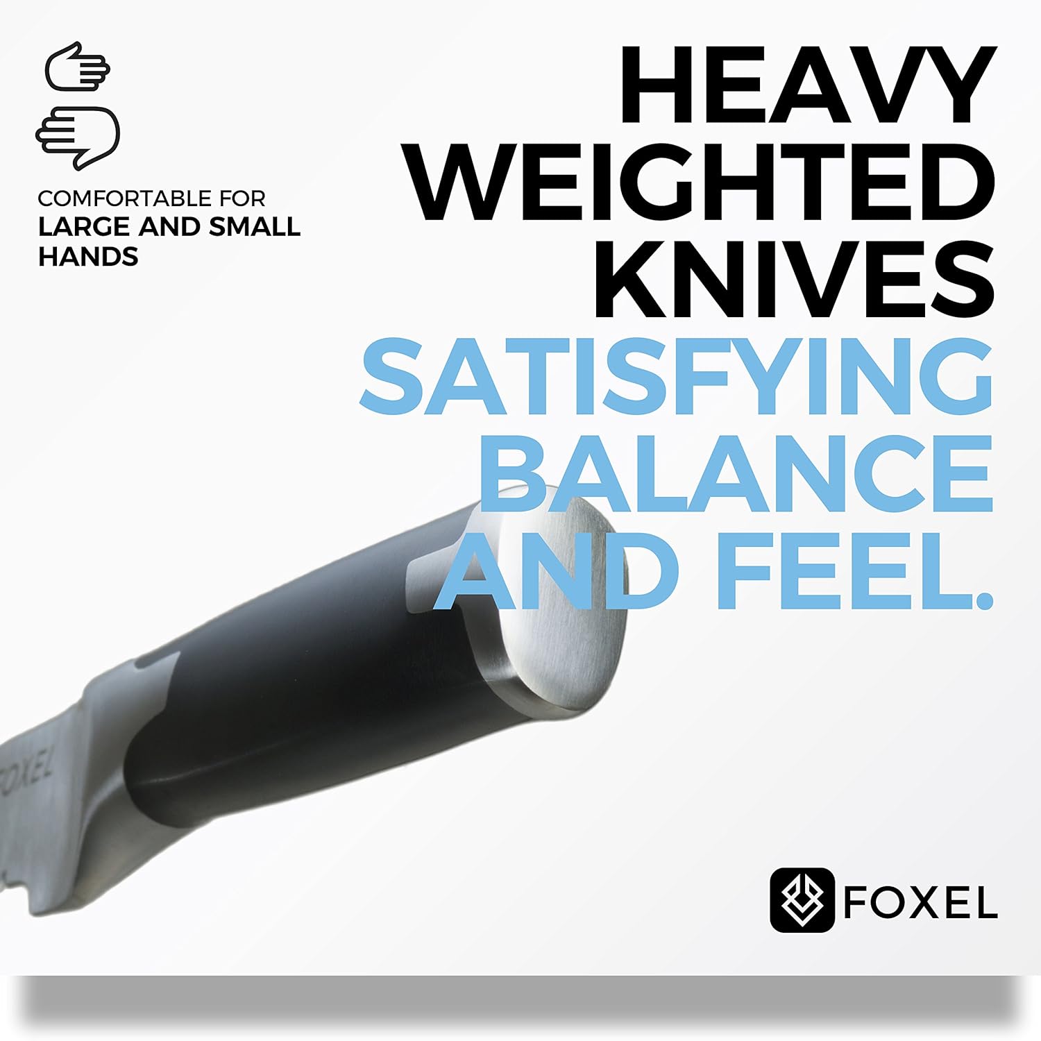 Steak Knives Knife Set of 4, 8, or 12 - Smooth Cut Serrated Blade uses German High Carbon Steel w/Full Tang Handle - Gift Box Set: Kitchen & Dining