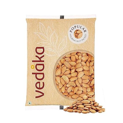 Amazon Brand - Vedaka Popular Whole Almonds, 1kg