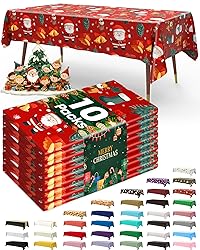 Pureegg Plastic Table Cloth Disposable 10 Pack, 54
