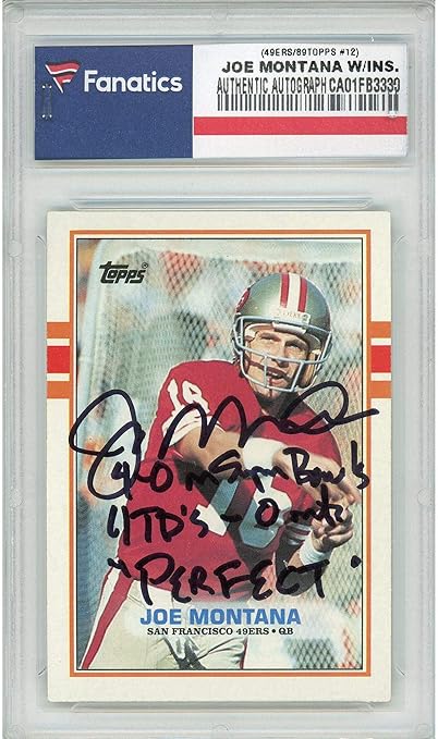 joe montana autographed football