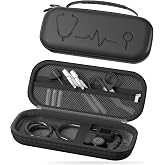 ProCase Stethoscope Case for 3M Littmann Classic III &amp; Cardiology IV -Black | Hard Protective Carrying Bag Fits MDF, ADC, Omron Stethoscopes, Medical Storage Organizer for Nurses &amp; Nursing Students