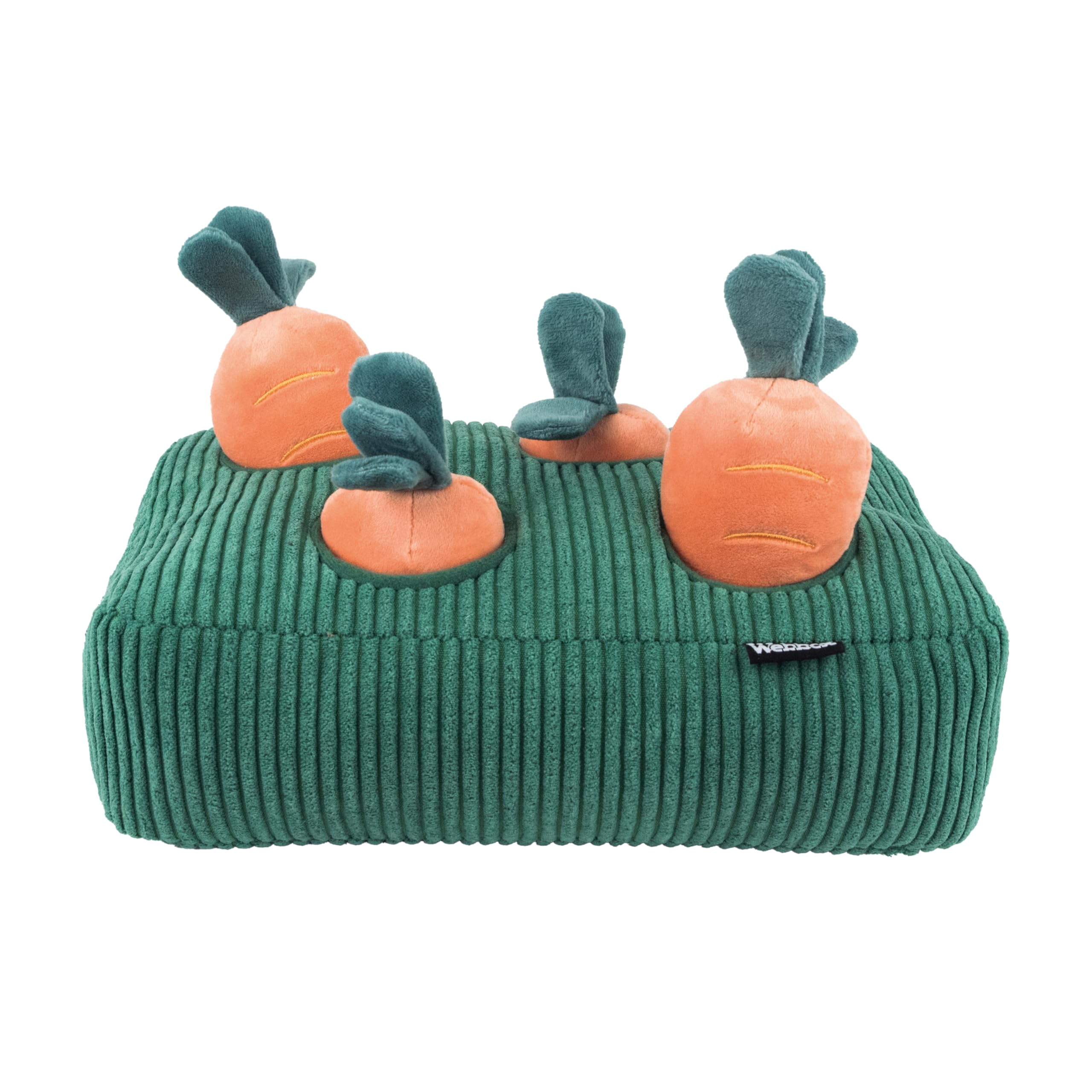 Webbox Carrot Patch Dog Toy - Plush with Interactive Treat Hiding Puzzle