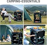 TIMBER RIDGE Compact Camping Storage Cabinet 3 Shelf Aluminum Frame Black view 7