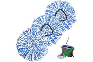 KOOLSTUFFS Mop Head Replacement, 3 Pack Spin Mop Refill Replace Head, Microfiber & Machine Washable