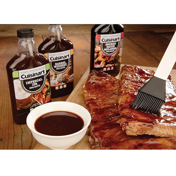 CUISINART CGBS-010 BARREL WHISKEY BBQ, PREMIUM FLAVOR AND BLEND FOR MARINADE, DIP, SAUCE OR GLAZE, PERFECT WITH BRISKET, RIBS, CHICKEN, PORK CHOPS & FRENCH FRIES, 13 OZ BOTTLE