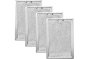 WB06X10309 Microwave Oven Grease Filter - Compatible with G.E Microwave Vent Filter Replacement by AMI PARTS - 7-5/8 x 5 x 3/32 Inch 4 Packs