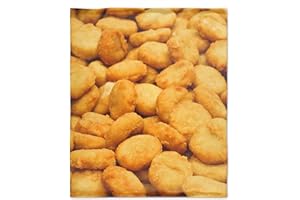 TODEYYA Chicken Nugget Plush Blanket - Funny Food Blanket, 50"X40" for Kids