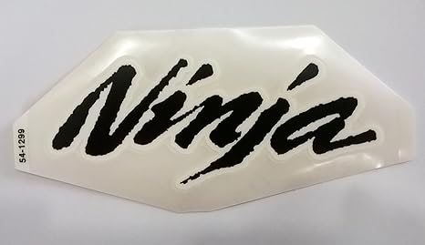 BRAND NEU 100% GENUINE ORIGINAL KAWASAKI NINJA Kraftstoff Tank Aufkleber Aufkleber Schwarz /Weiß