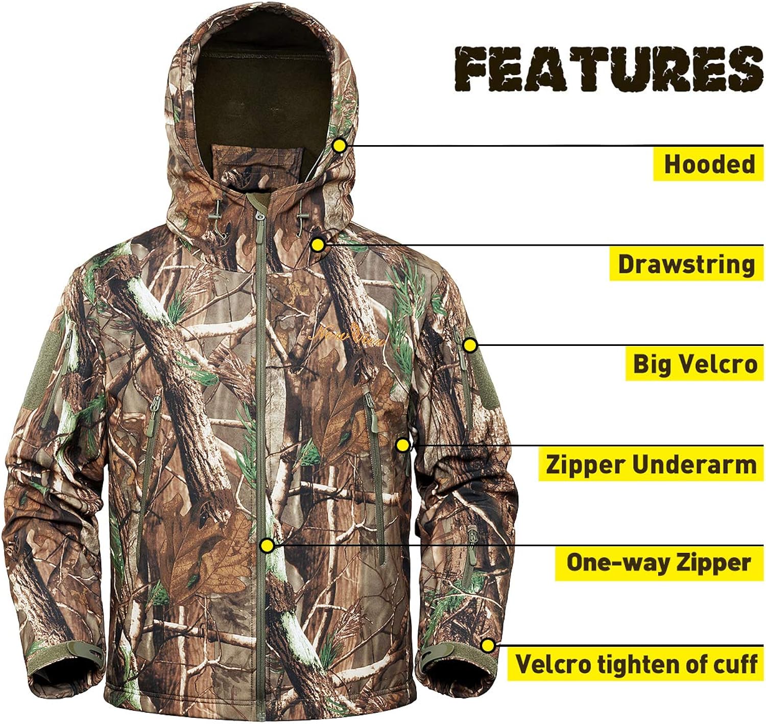 NEW VIEW 2020 Upgrade Hunting Clothes for Men, Silent Water Resistant Hunting Suits, Camo Hunting Camouflage Hooded Jacket, Hunting Pants : Clothing