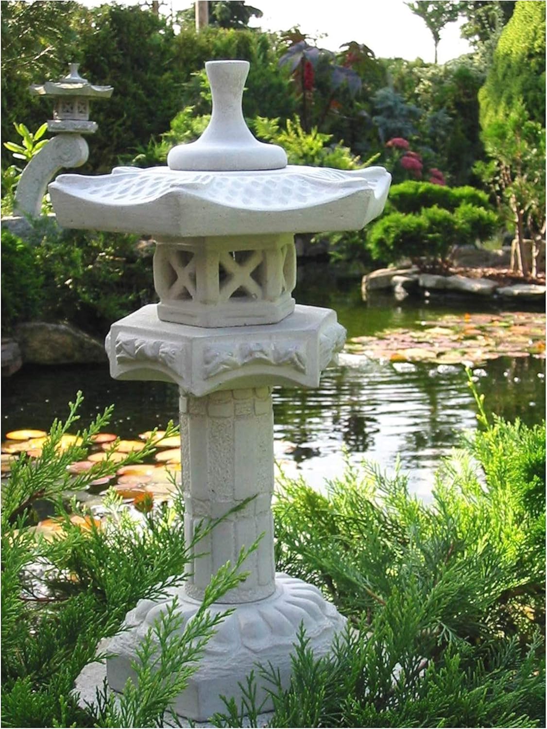 Yukimi auf Säule S japanische Steinlaterne