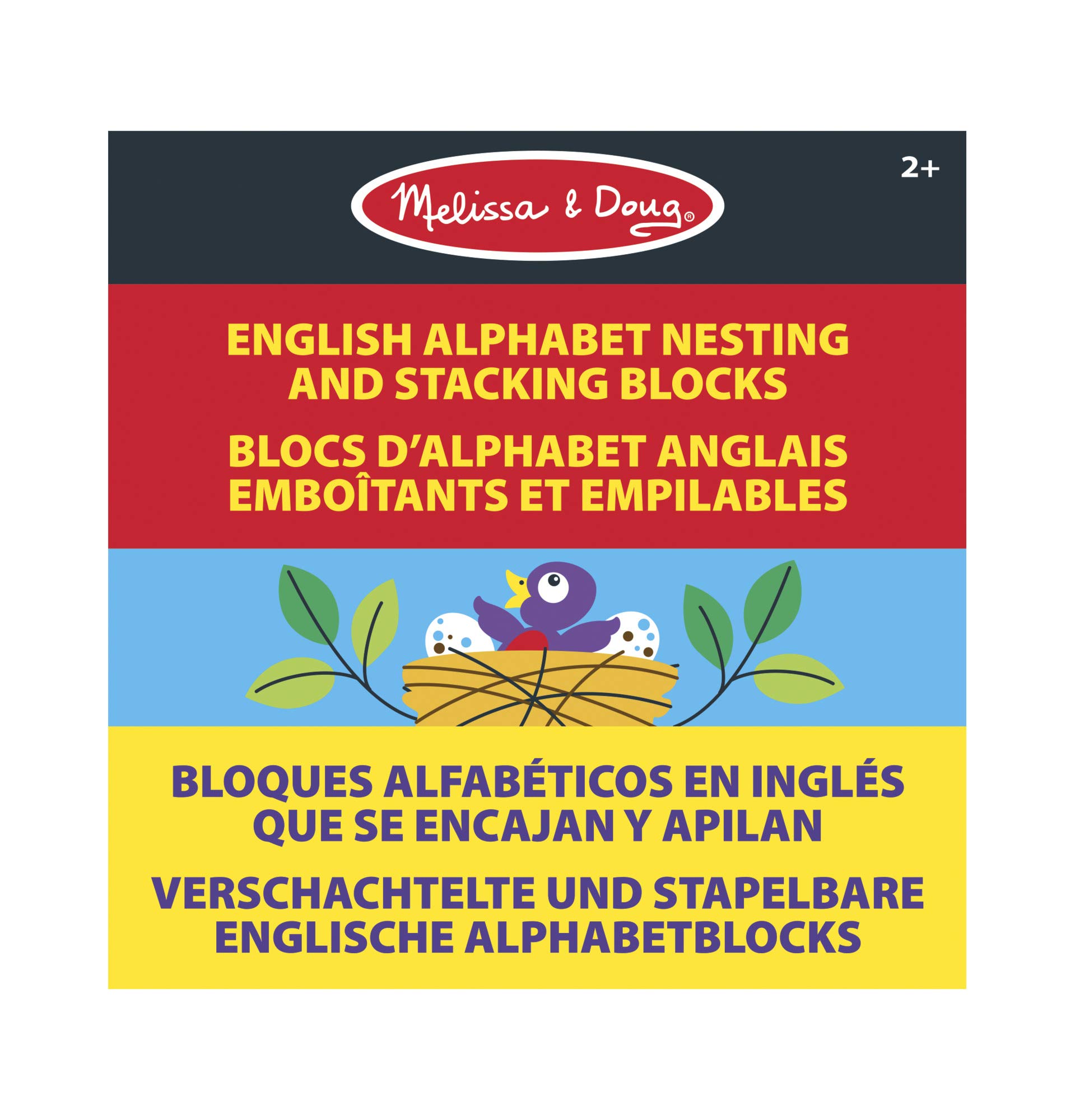 Melissa & Doug Deluxe 10Piece Alphabet Nesting and Stacking Blocks