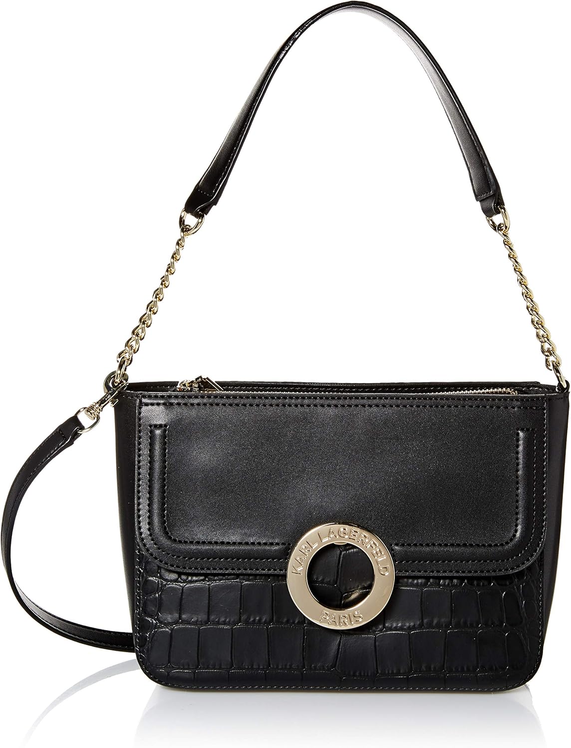 karl lagerfeld black shoulder bag