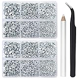 Briskbloom 10000PCS Mine Silver Rhinestones for