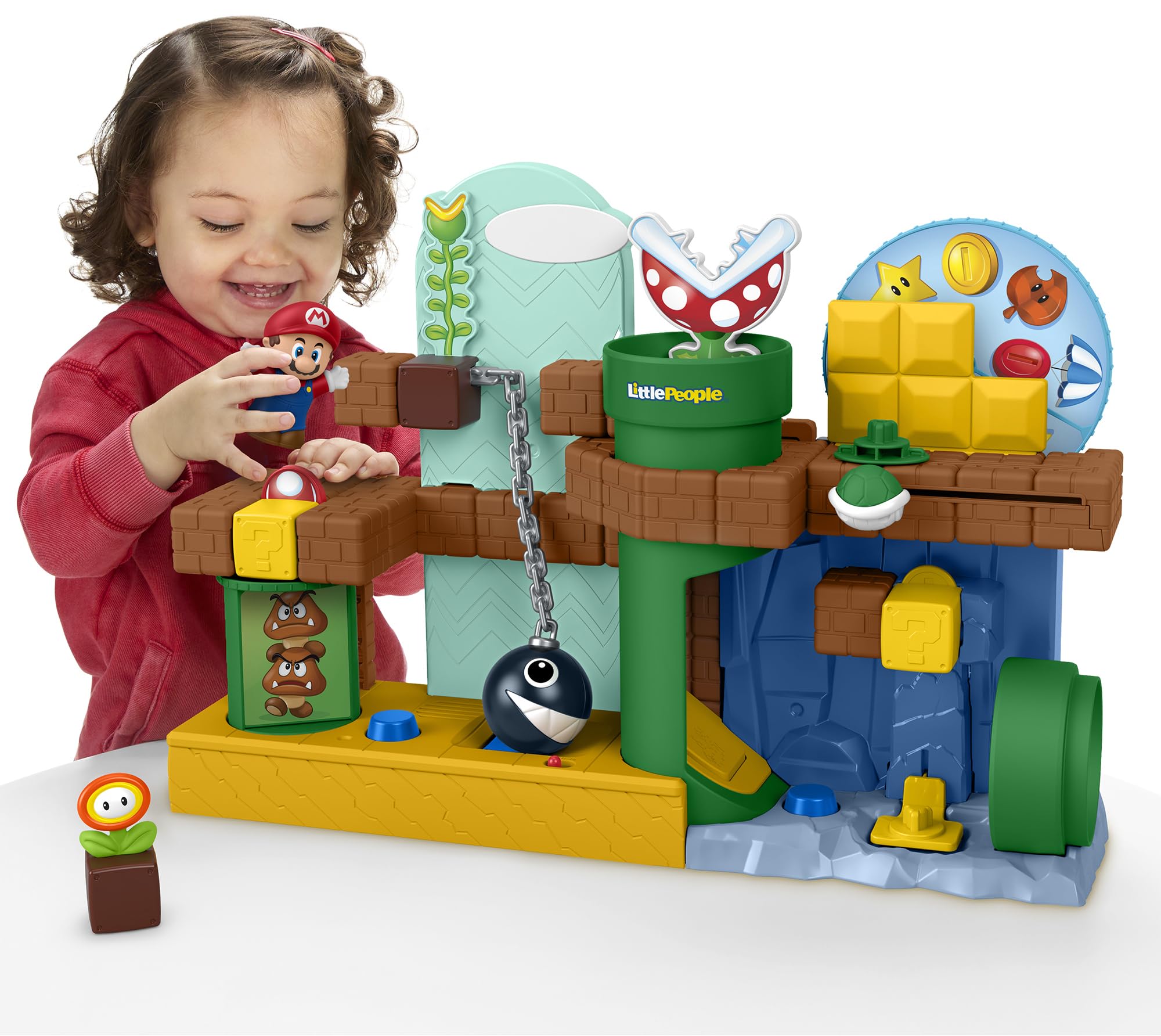 Fisher-Price Little People Toddler Toy My Mario Adventure Playset with Music Sounds & Figures, Preschool Kids Ages 18+ Months