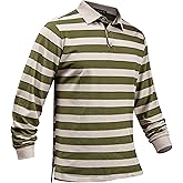 TAPULCO Mens Classic Fit Striped Polo Shirts Long&Short Sleeve Casual Collared Sports Daily T-Shirts for Everyday Wear