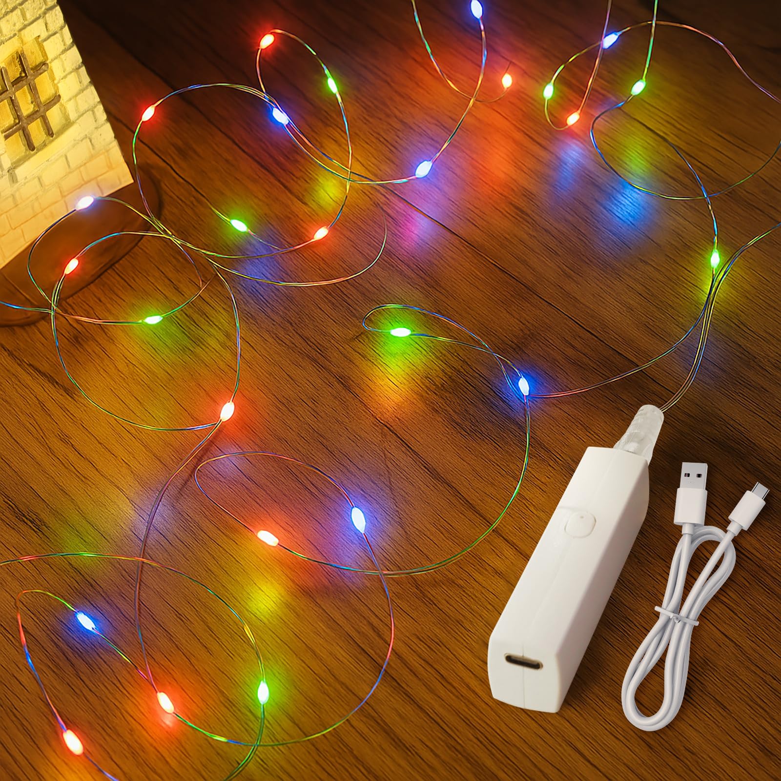 Photo 1 of Lakumu Battery Operated String Lights, Twinkle Lights with Timer, Mini LED Fairy Lights for Bedroom, Christmas Decorations, Wedding, Vine, Centerpiece Table Decor (5M/16FT Multicolor)