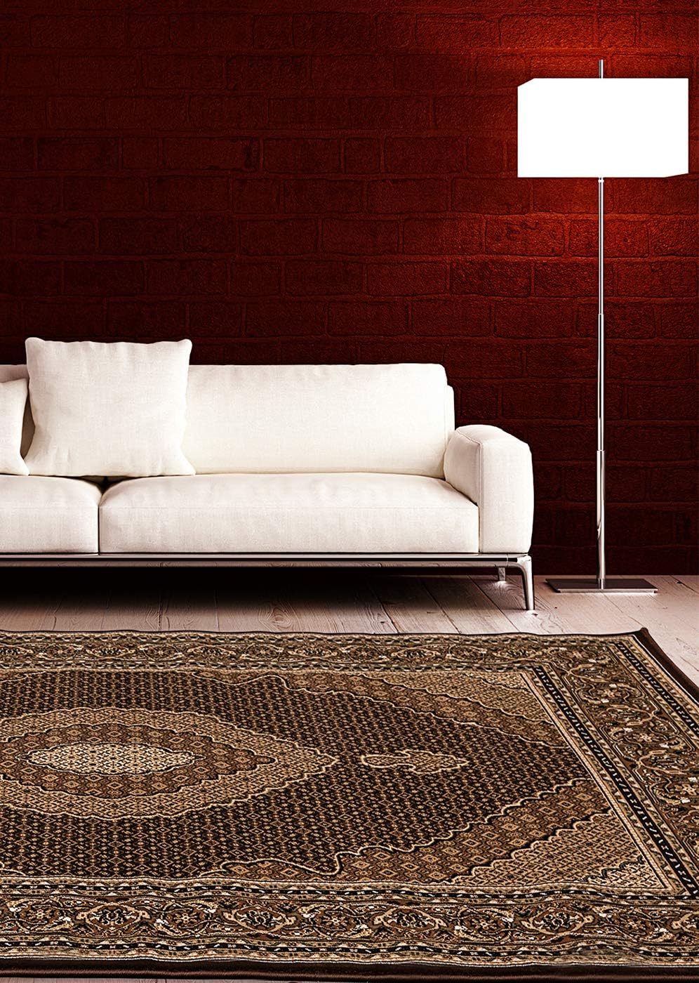 EcarpetGallery Classic Mahee Dark Brown Traditional Rug, 5