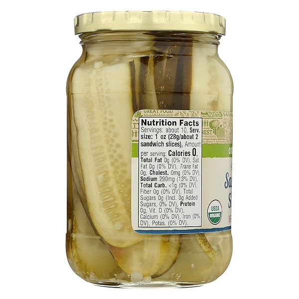 365 BY WHOLE FOODS MARKET, ORGANIC FRESH KOSHER SANDWICH PICKLE SLICES, 16 FL OZ