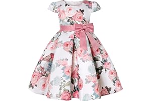 BUNNY LULU Girls Dress Sloping Shoulder Bridesmaid Wedding Princess Children's Bow Birthday Ball Party Show Evening Lavender