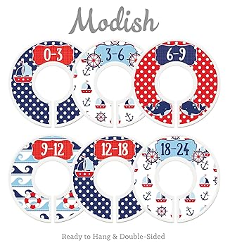 Baby Closet Dividers For Clothing Racks Nautical Dividers By Month For Baby Boy Nursery Decor Baby