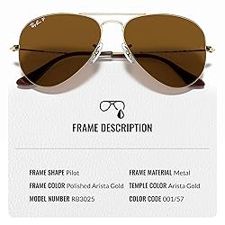 Ray-Ban RB3025 Classic Polarized Aviator Shape