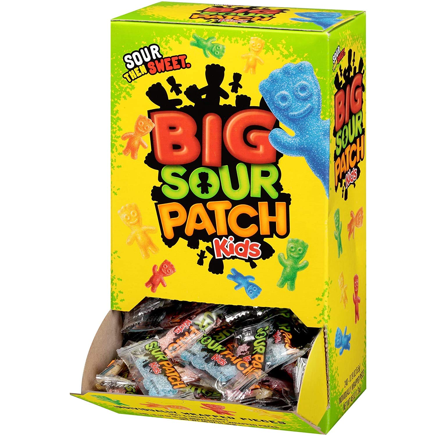 SOUR PATCH KIDS Big Individually Wrapped Soft & Chewy Candy, 240 Count : Sour Flavored Candies : Grocery & Gourmet Food