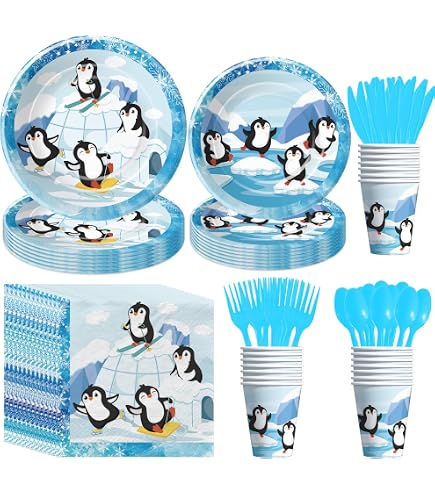 Large Penguin Foil Balloon - 55x33cm Zoo Animal Birthday Party Decoration, Helium Or Air Fill