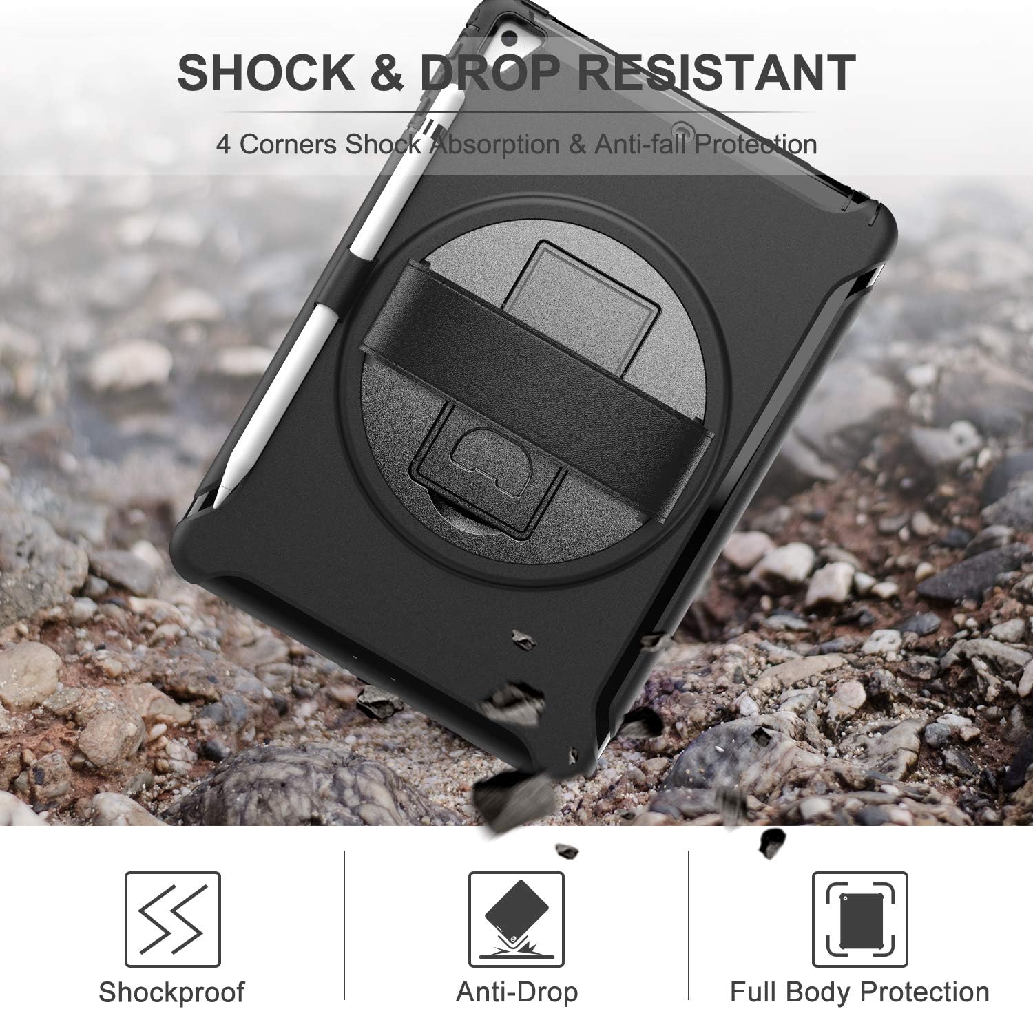MadeRy Shockproof Rugged Case for iPad 2018 & 2017 9.7" / iPad Pro 9.7" / iPad Air 2 / iPad Air - Image 3