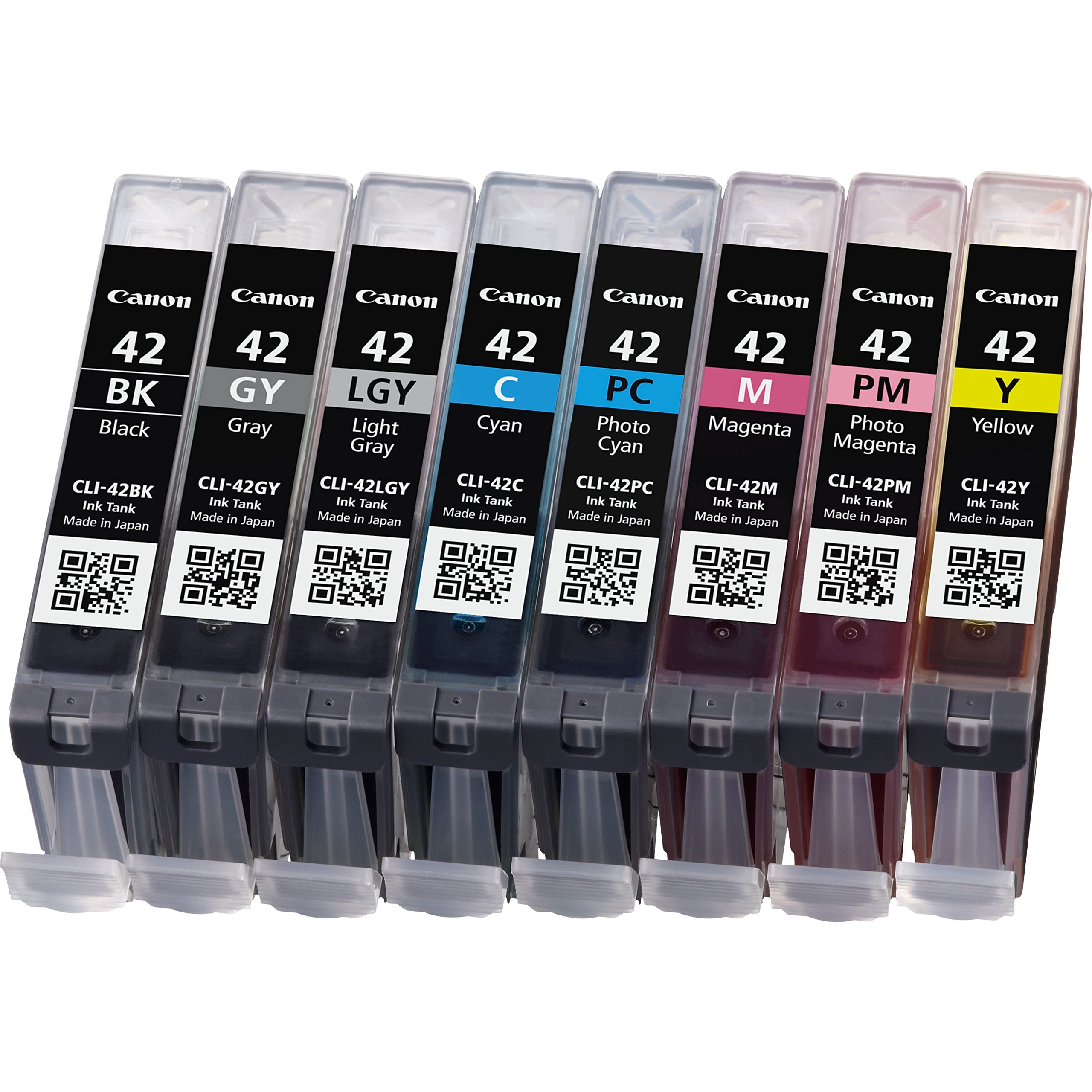 Canon Genuine Ink Cartridges CLI-42 Multi Pack Ink Cartridge - Black/ Cyan/ Magenta/ Yellow/ Photo Cyan/ Photo Magenta/ Grey/ Light Grey For Selected PIXMA MG and TS Series