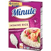 Minute Jasmine Rice, Instant Jasmine Rice, 12-Ounce Box, Pack of 1 | Precooked rice for quick meals, microwave or stovetop, ready in 5 minutes, gluten-free and non-GMO