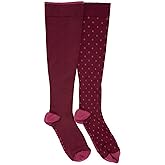 MUK LUKS womens 2 Pair Pack Nylon Compression Knee High Socks