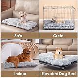 EHEYCIGA Extra Large Dog Bed Calming Fluffy Crate Bed Grey 112x85x10cm view 4