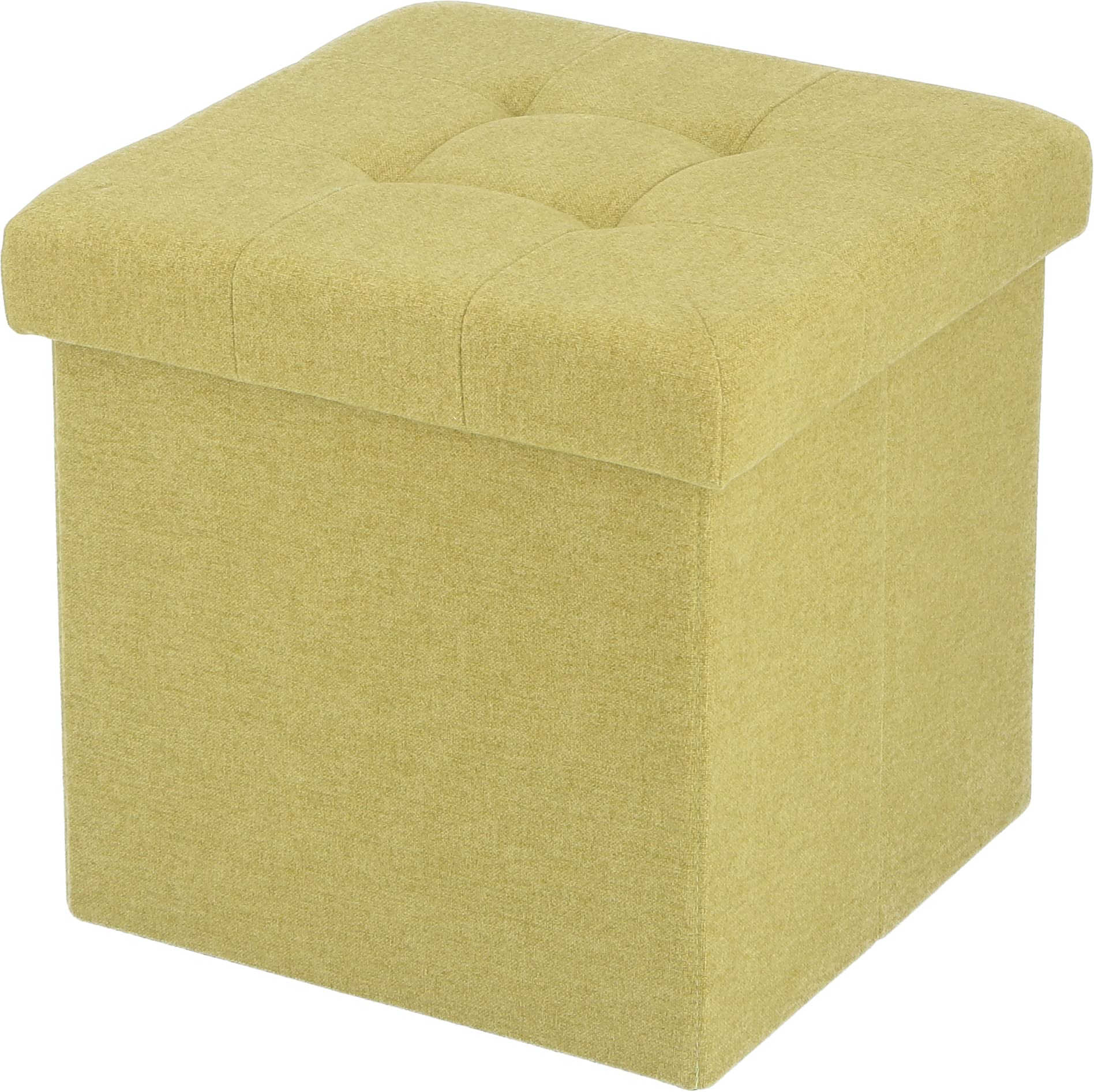 不二貿易(Fujiboeki) 収納スツール 折りたたみ 幅31×奥行31×高さ30cm リーフグリーン ウール調 オットマン 28093商品画像