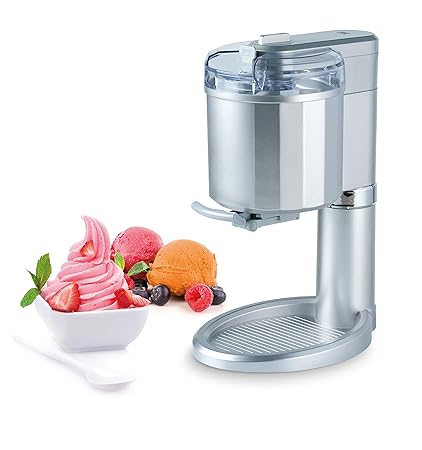 Trebs 99271 Eismaschine für Eis oder auch Sorbet, 500 Gramm Softeis, Kühlelement, inkl. Rezeptvorschläge