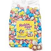 Bulk Robin Eggs Malted Milk Balls 2 Pound Pack - Easter Chocolate Covered Candy Eggs For Egg Hunts, Baskets, &amp; Party Favors - Easter Candy