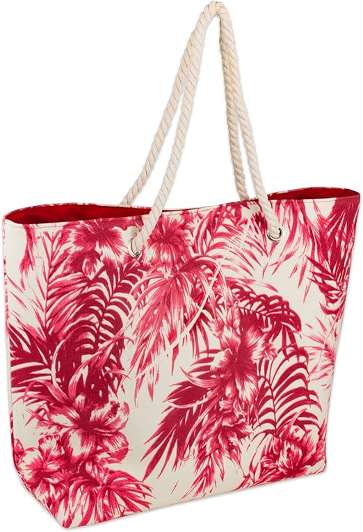 coral beach bag