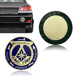 ASmileIndeep Masonic Car Emblem Round & Compass