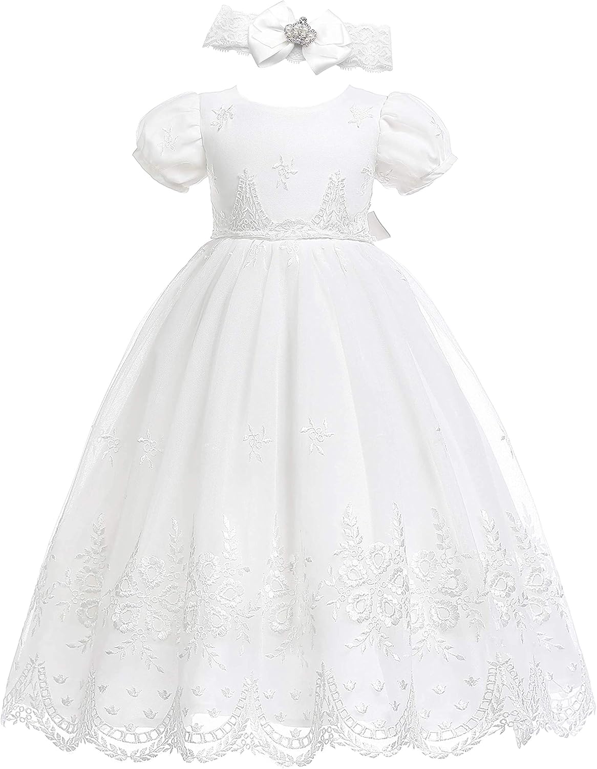 newborn white christening dress