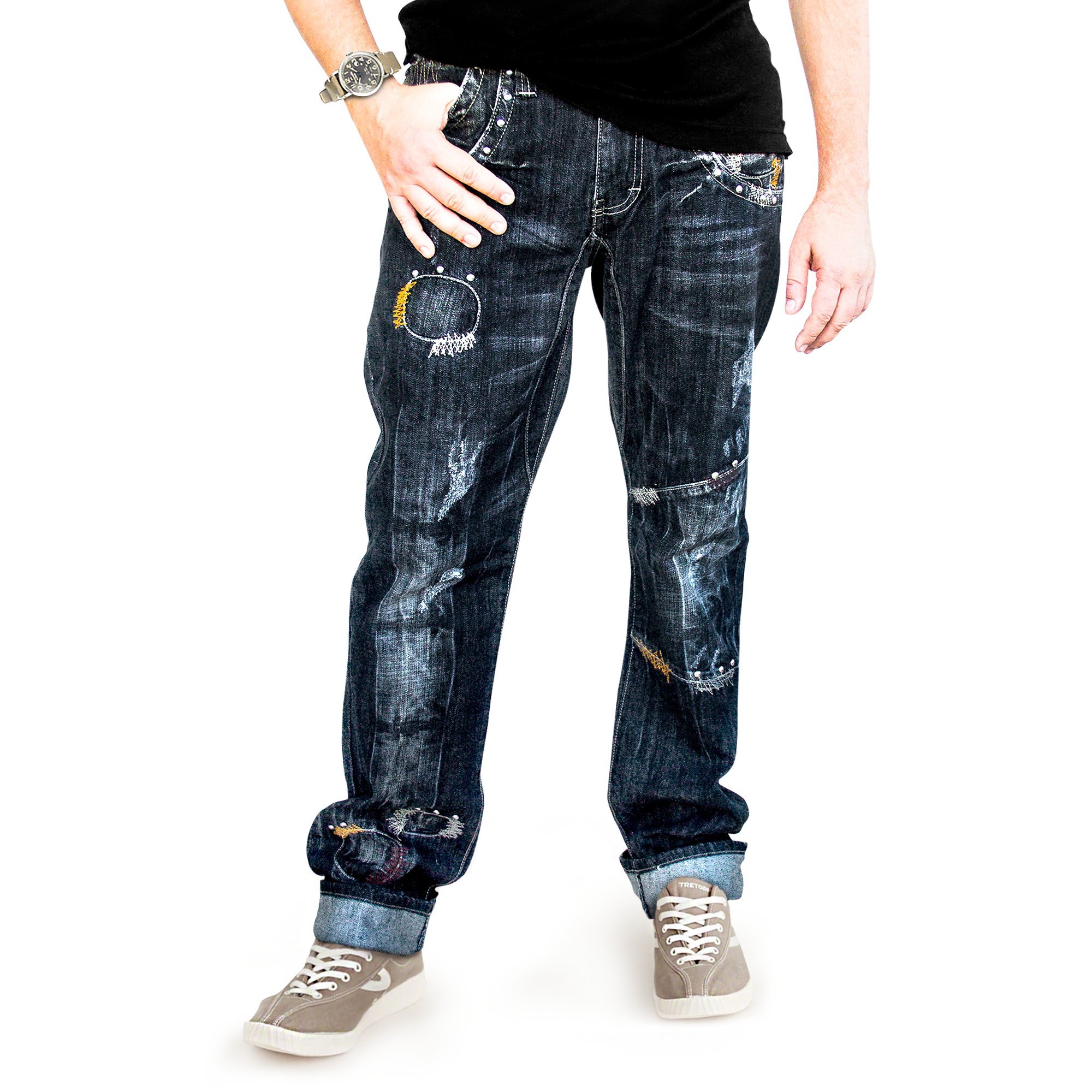 Big Storm Men's Jeans European Italian Style Straight Casual Size 28-38  (34)- Buy Online in Dominica at dominica.desertcart.com. ProductId :  51284169.