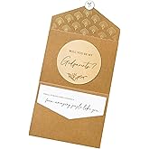 Joli Coon Will you be my godparents wooden card with pocketfold envelope and seal sticker - Godparents proposal