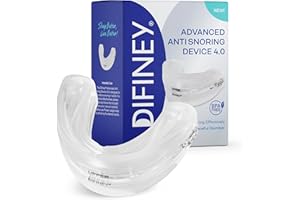 Difiney Advanced Anti Snoring Device 4.0: Anti Snoring Mouthpiece Device Mouth Guard - Effective Anti Snore Solution for Men and Women - Customizable Adjustable Comfortable - Patent Pending Design