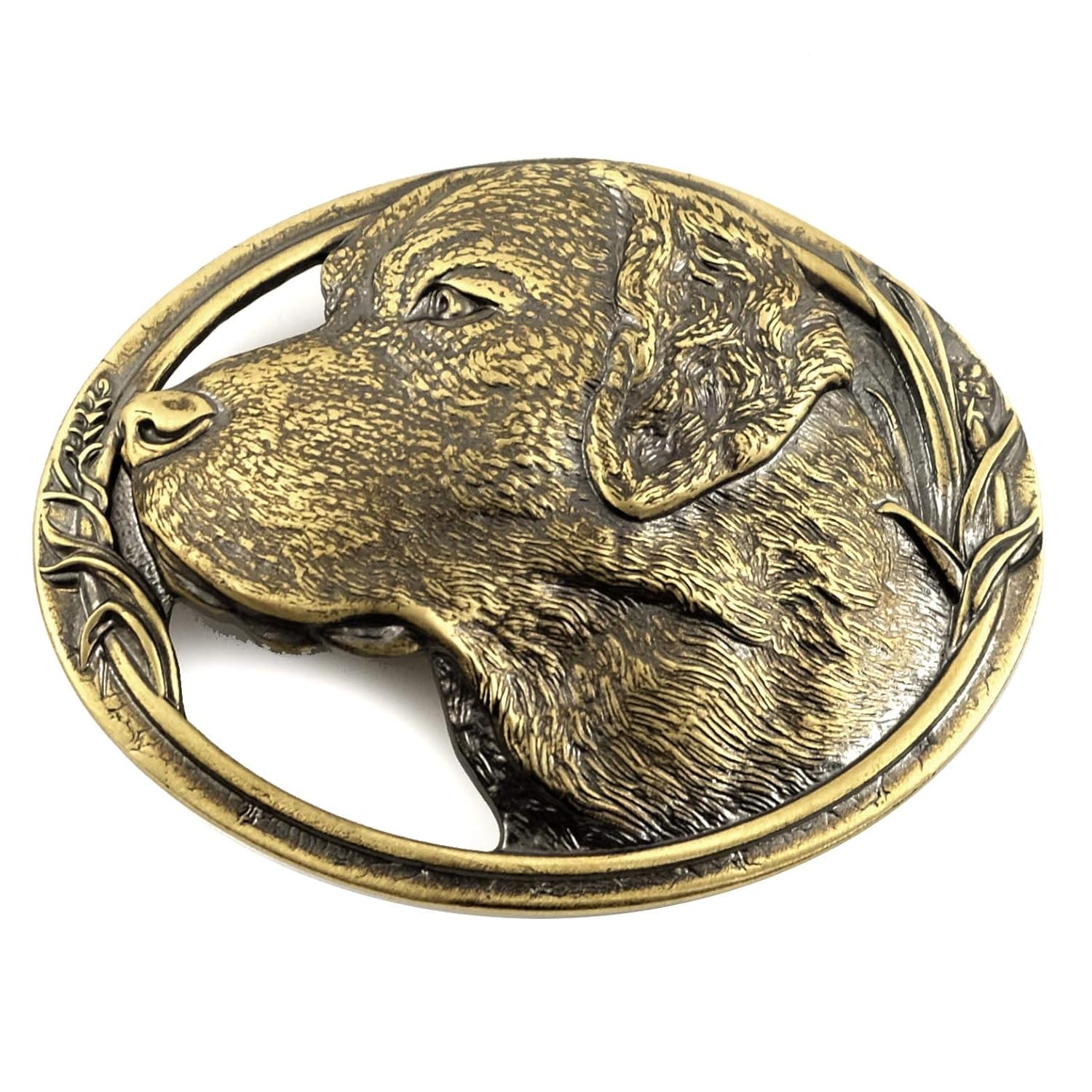 Labrador Retriever belt buckle, Lab Labrador Retriever breed dog solid