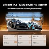 ARZOPA 17.3 Inch Portable Monitor 1920x1080 HDR IPS Kickstand USB-C HDMI view 5