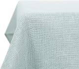 Deconovo Decorative Faux Linen Tablecloth 51x51in Light Blue Wipeable