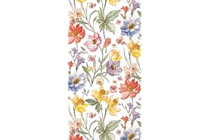 IHR Ideal Home Range Dinner Napkins Disposable 3-Ply Paper Hand Towels, 8.5" x 4.5", Soft Flowers (Cream), 16-Count