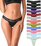 IROCUE Seamless Lace Thongs for Women T Back Low
