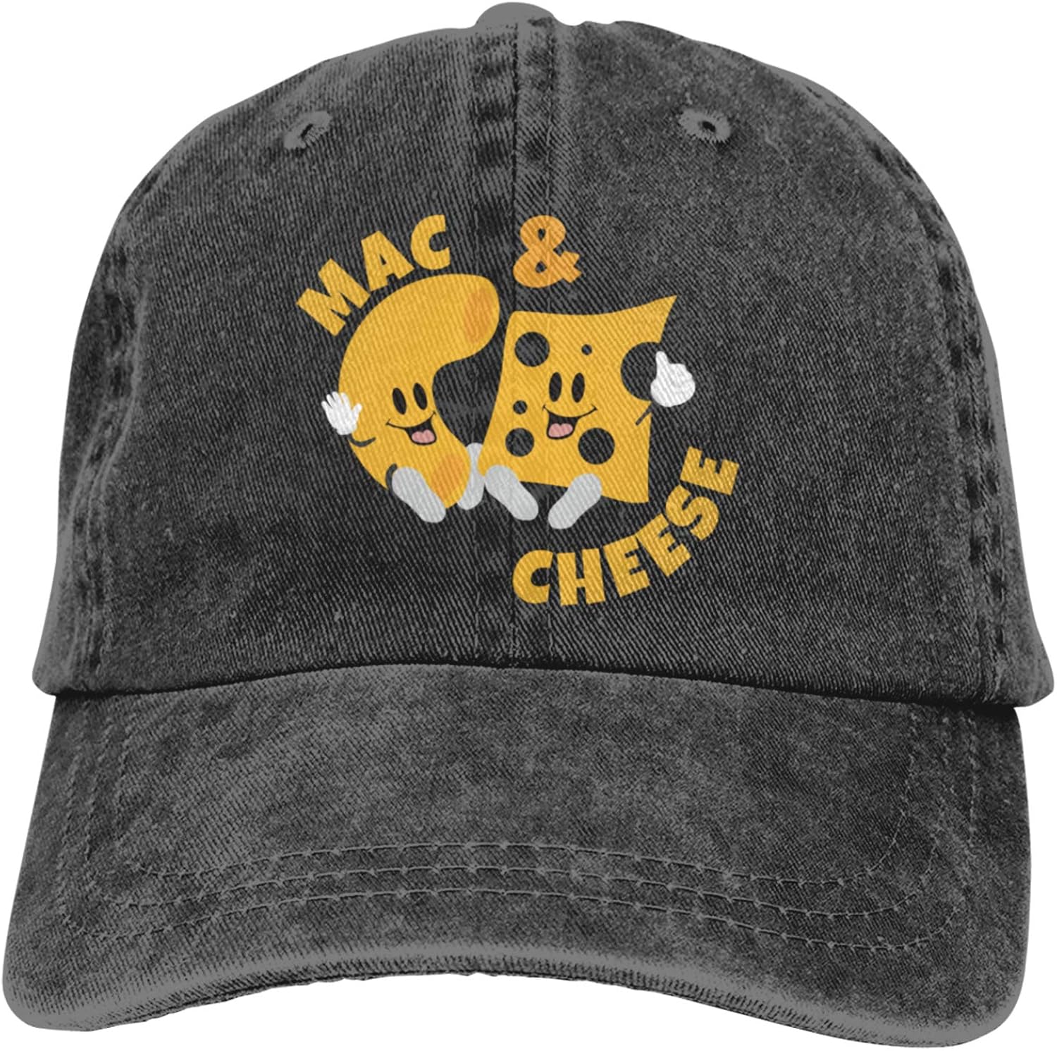 Unisex Baseball Demin Cap Cheese Mac & Cheese Adult Washed Retro