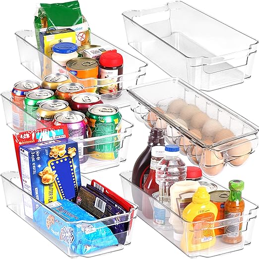 Amazon Com Set Of 6 Refrigerator Pantry Organizers Includes 6