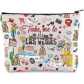 WZMPA Las Vegas Travel Cosmetic Bag Las Vegas Trip Gifts Take Me To Las Vegas Casino Makeup Zipper Pouch Bag Las Vegas City Merchandise (To Las Vegas)