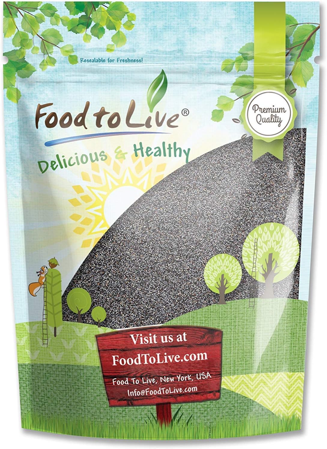 Spanish Poppy Seeds for Baking, 4 Pounds Kosher, Raw, Vegan Amazon